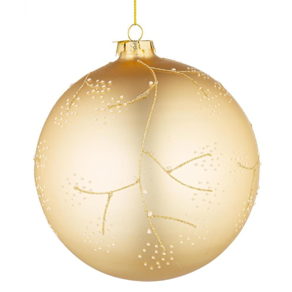 SFERA VETRO FLORAL CHAMPAGNE D.150